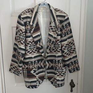 Vintage Western Aztec Wool Blazer
